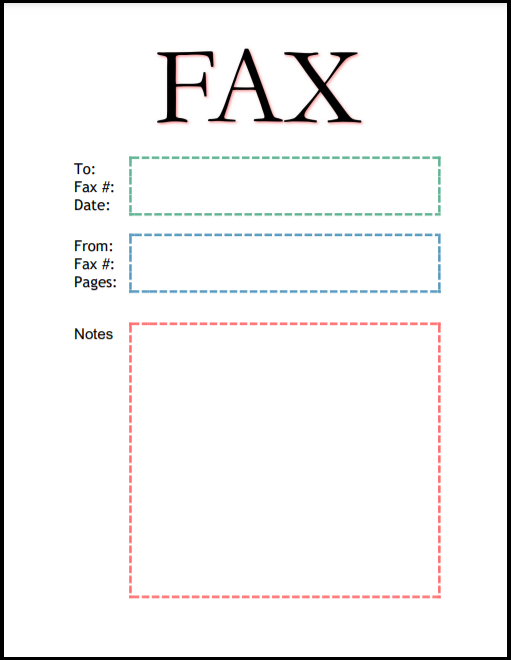 fax cover sheet