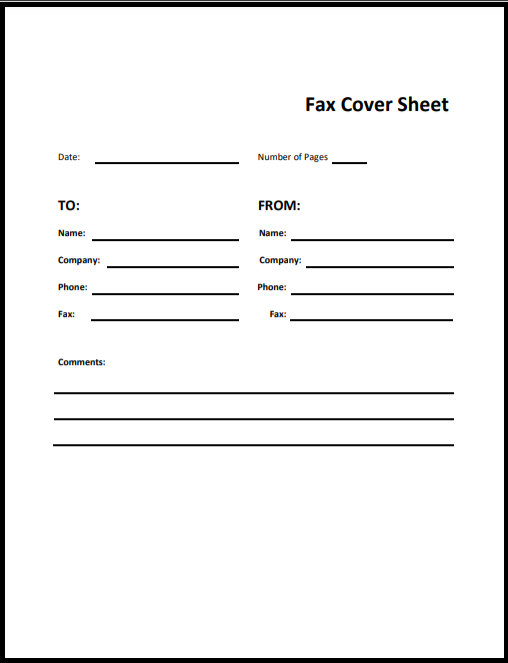 10 free personal fax cover sheets printable templates