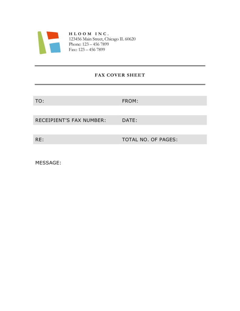 Accounting Fax Cover Sheet- Template 4-1