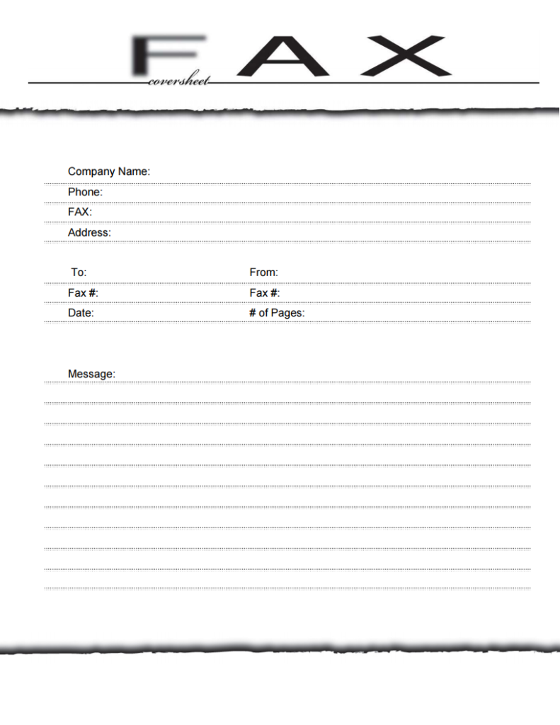 Template 3 Finance Fax Cover Sheet