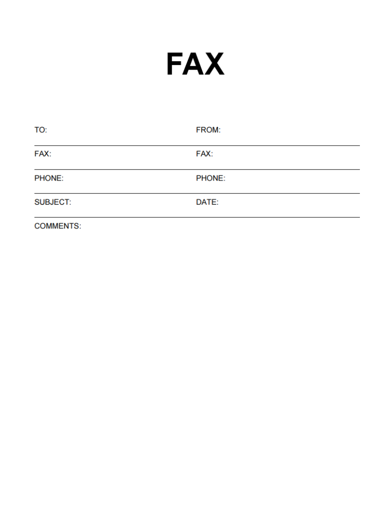 Template 4 Finance Fax Cover Sheet