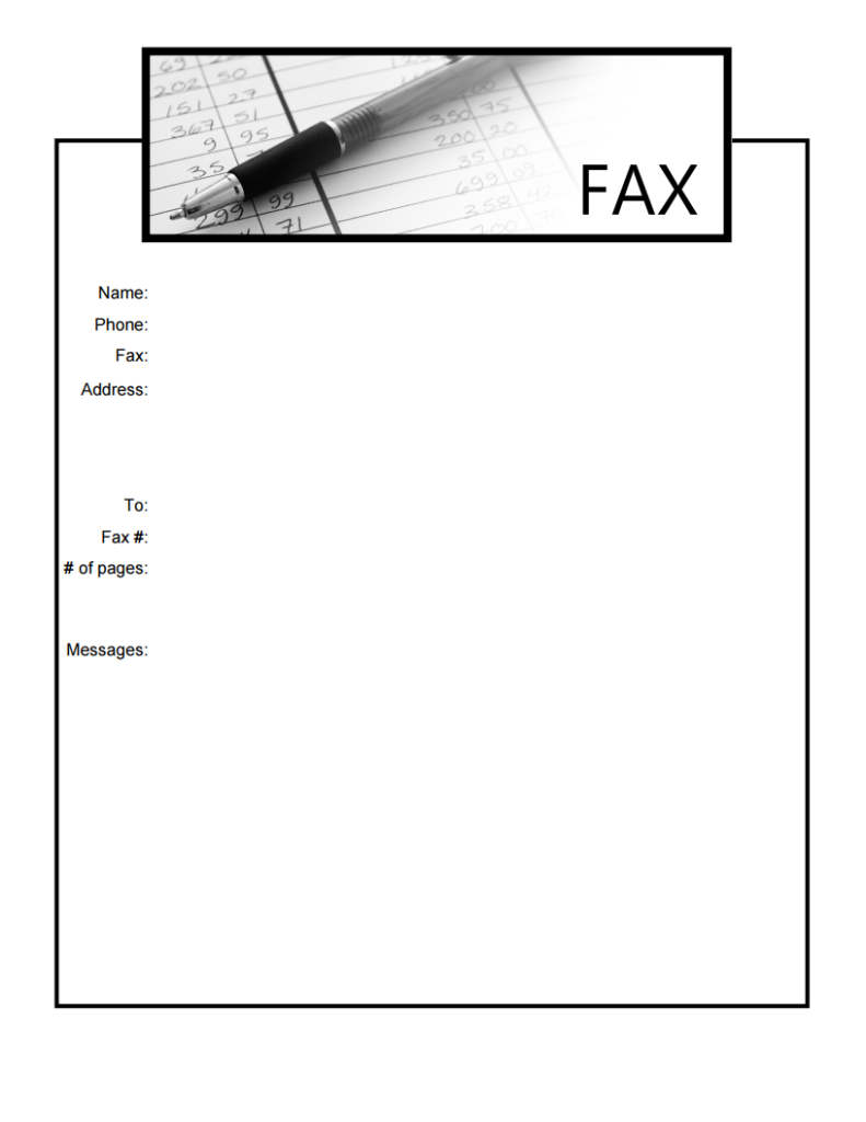 Template 5 Finance Fax Cover Sheet
